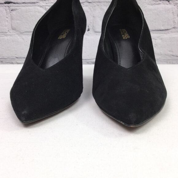 Michael Michael Kors Suede Pointed Toe Chunky Block Heel Slip On Shoe Size 6M - Picture 4 of 13